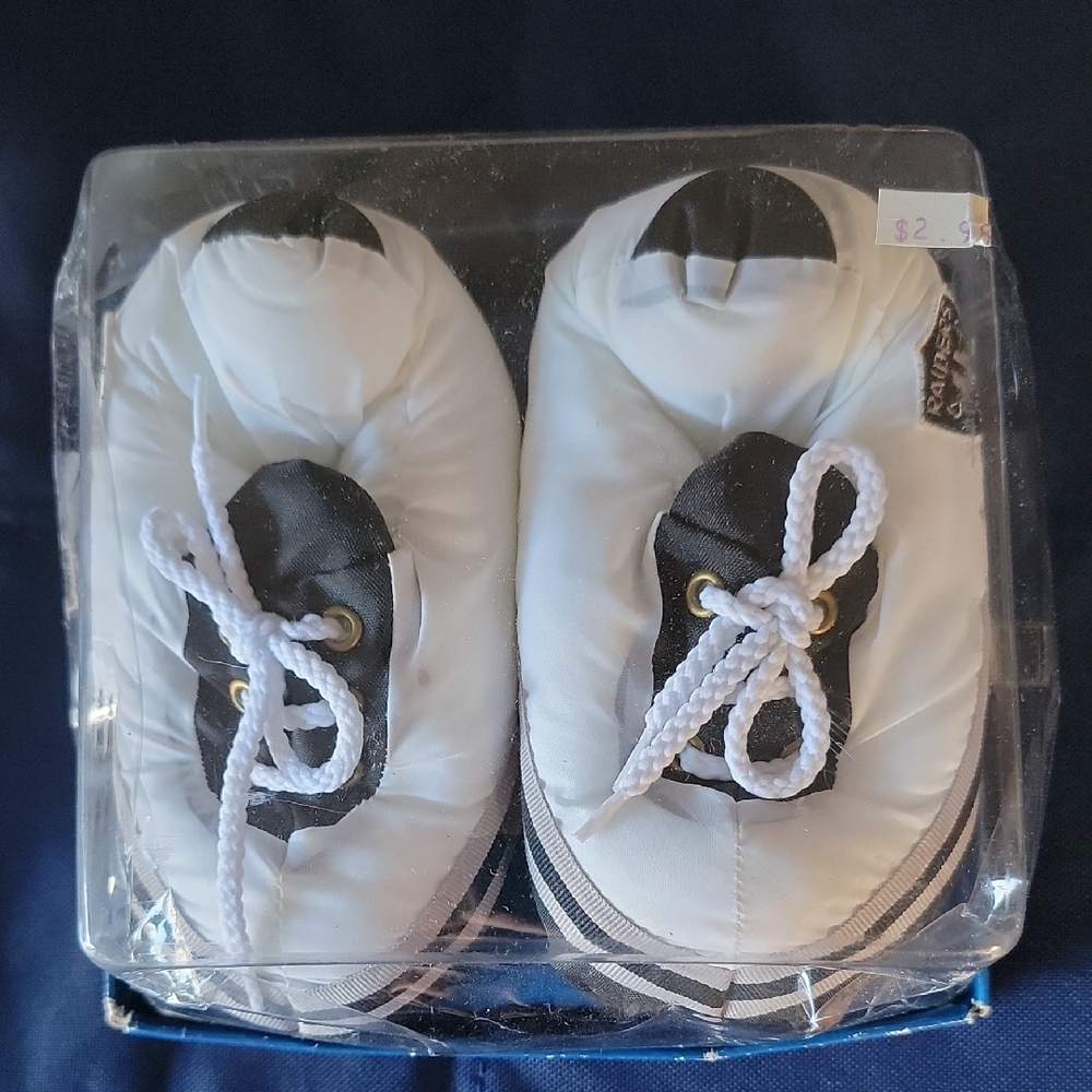 Raiders Infant Walker Shoes in White and Black